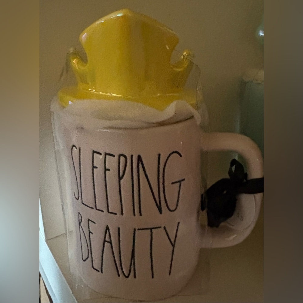 Sleeping Beauty Mug with Yellow Crown